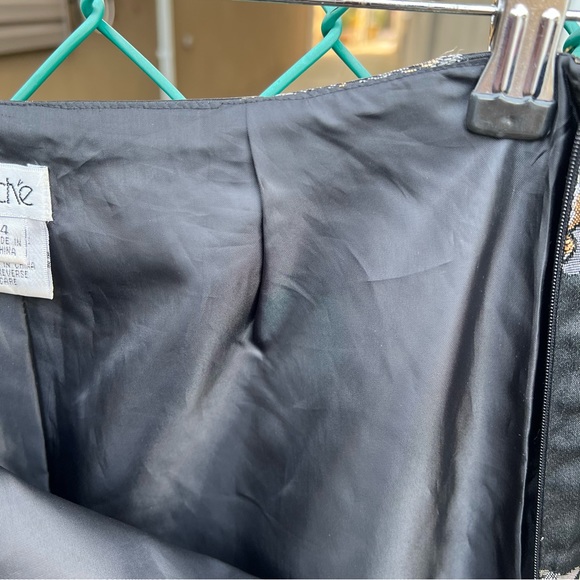 Cache Embellished Metallic Brocade Floral Pants 4 - Picture 15 of 15